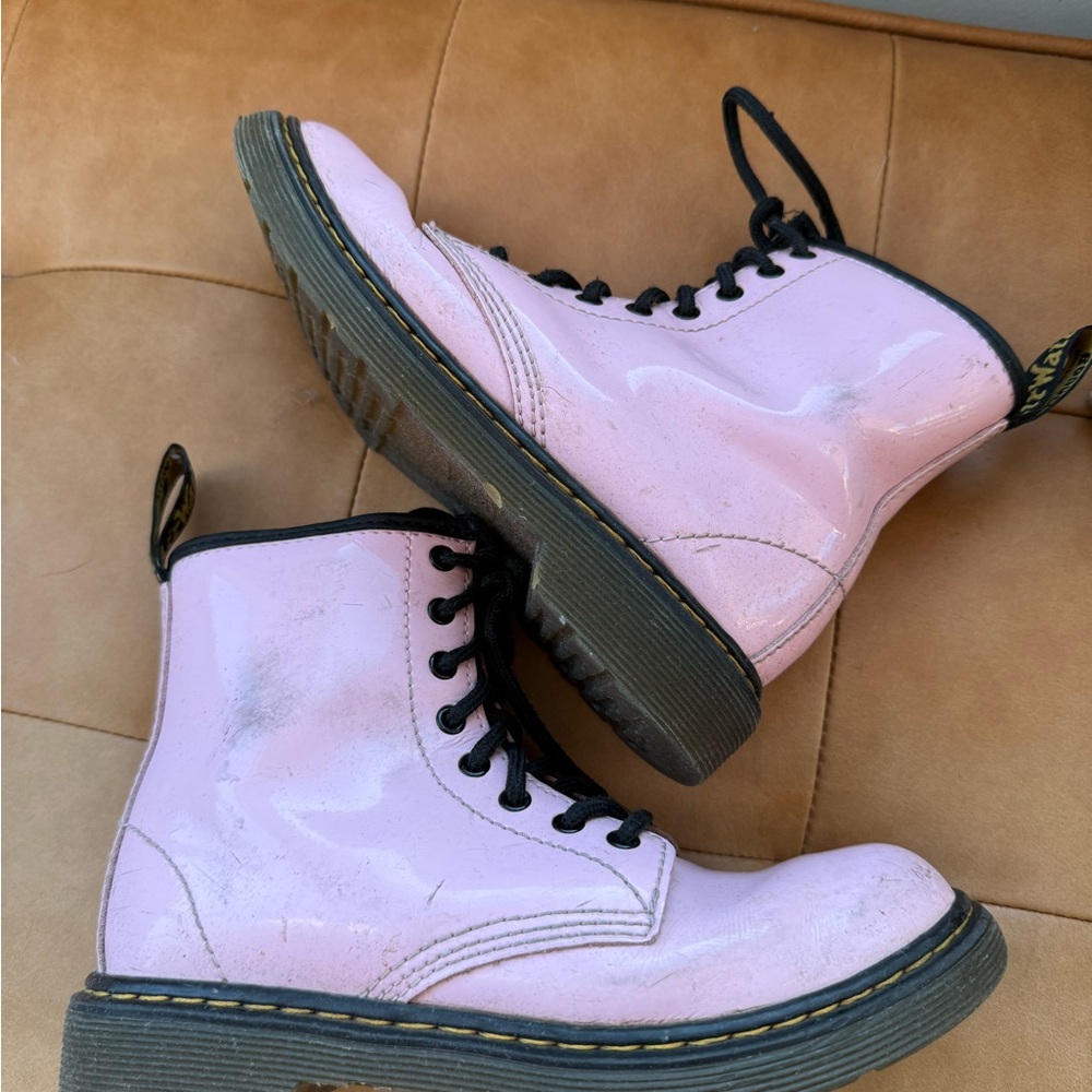 Dr.Martens Pink Lace-Up Combat Boots